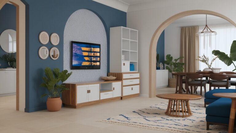 A Living-Cum-Dining Room in Moroccan Style