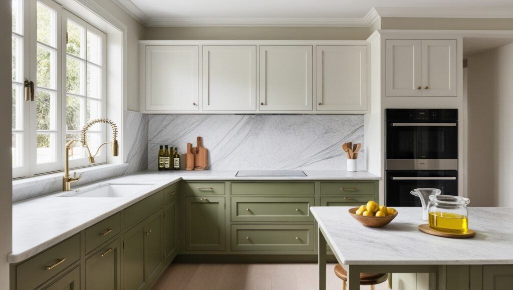 6. A Straight Shaped Kitchen With A Foldable Breakfast Counter