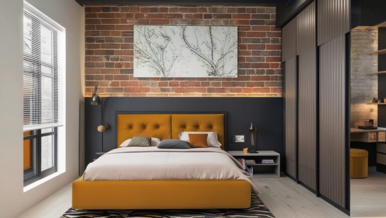 A Bedroom Design in the Industrial Style