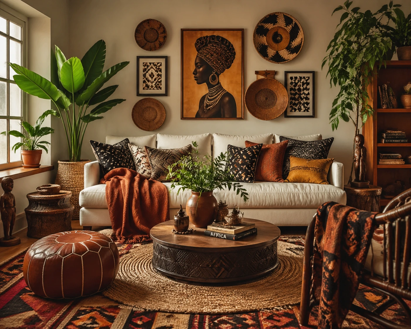 Afrohemian Decor Ideas. Afrohemian living room decor with boho and African elements