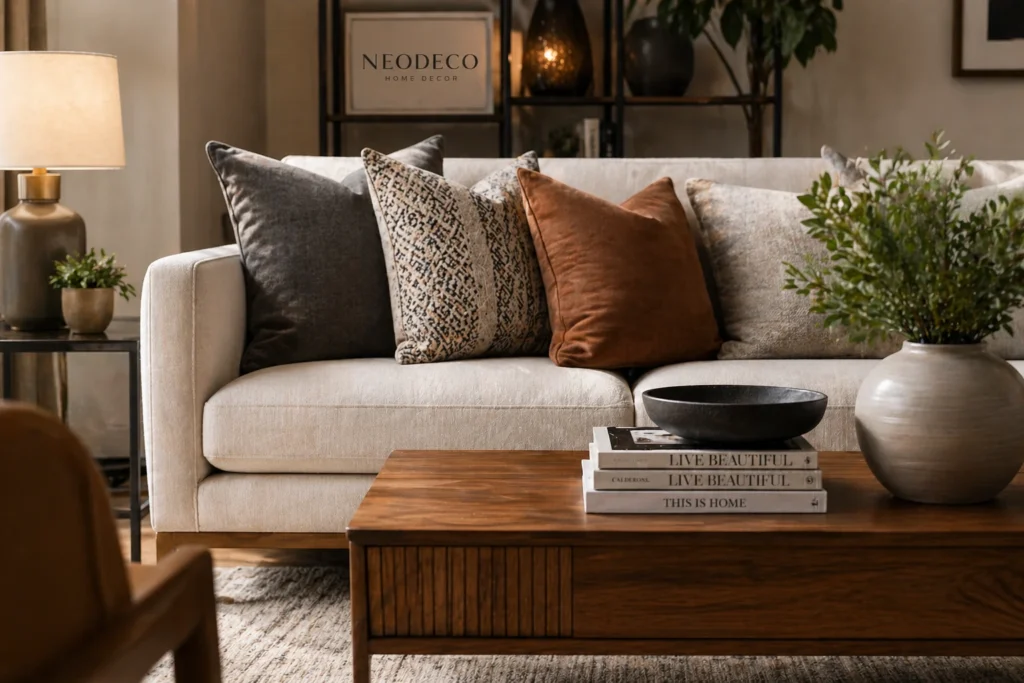 Neodeco modern furniture including sofa and coffee table