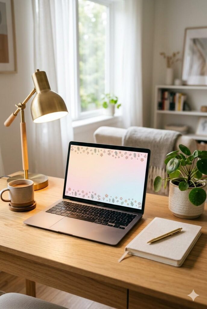 Cute Wallpaper Ideas: Fresh, Cozy, and Stylish Ways to Brighten Every Screen and Room 3 Cute desktop wallpaper ideas for a clean laptop workspace
