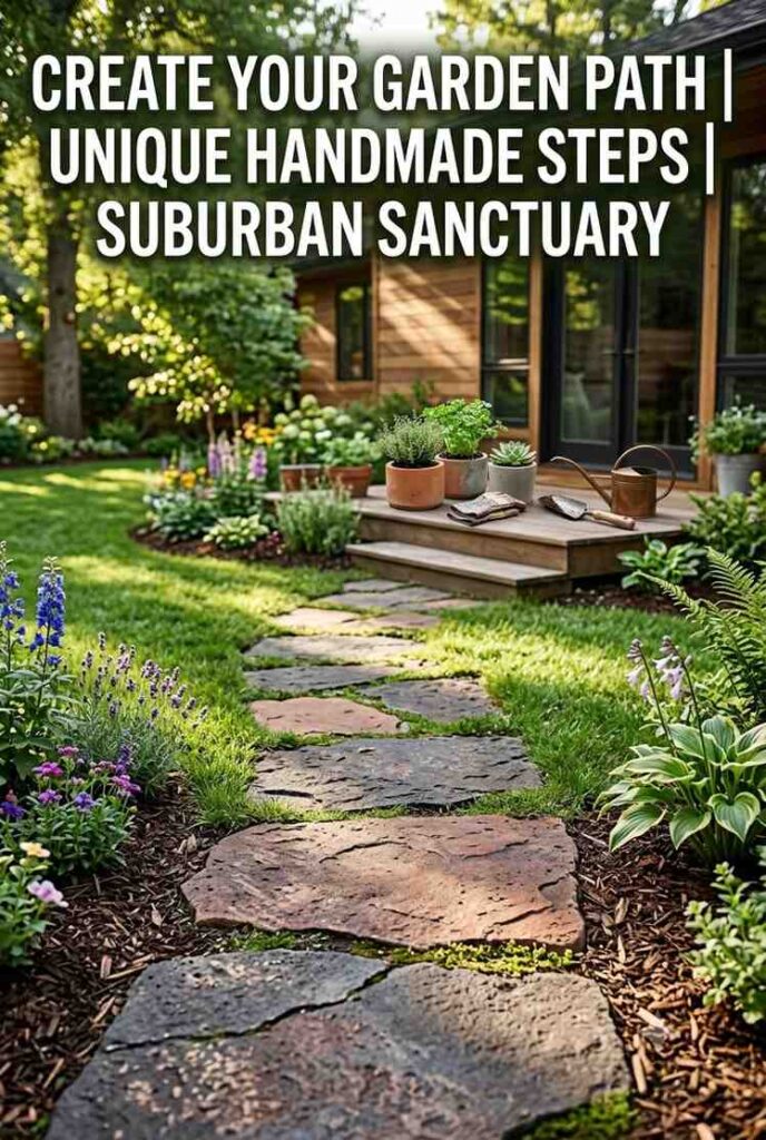 Concrete DIY Projects: Practical Ideas for Home, Garden, and Weekend Upgrades 6 DIY concrete stepping stones in a garden path