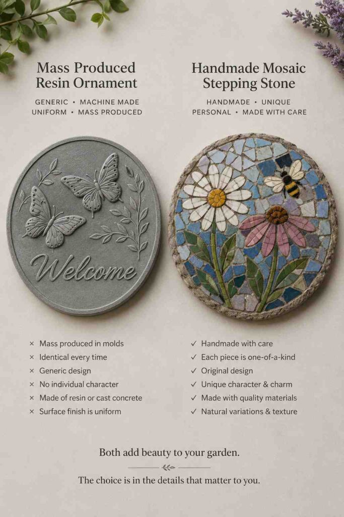 15+ ideas to Transform Your Outdoor Space with Stunning Garden Art DIY Projects 2 Handmade DIY garden art compared to store-bought garden décor