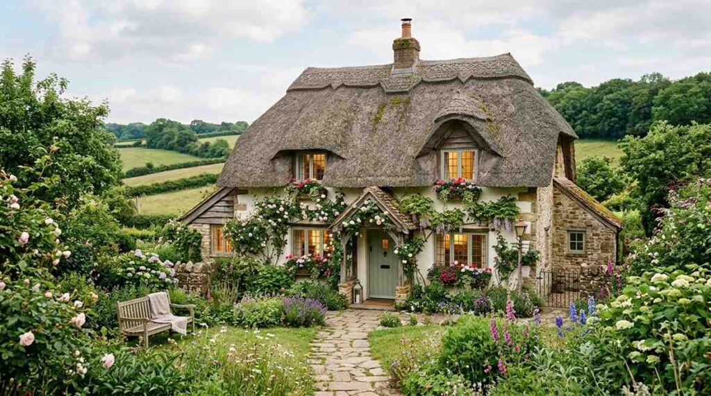 Little Cottage: A Complete Guide to Cozy Living, Smart Design and Timeless Charm 3 Little cottage with cozy exterior, garden path, warm windows, and charming countryside design