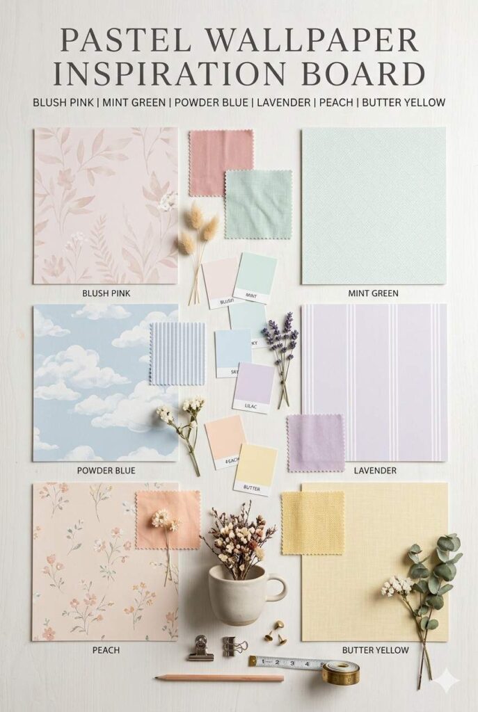 Cute Wallpaper Ideas: Fresh, Cozy, and Stylish Ways to Brighten Every Screen and Room 7 Pastel cute wallpaper ideas in pink, mint, blue, lavender, peach, and yellow