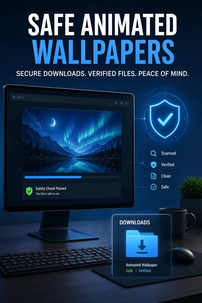 Safe download checklist for animated wallpaper files