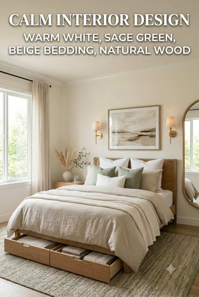 Small bedroom inspiration with smart storage, floating nightstands, and cozy decor