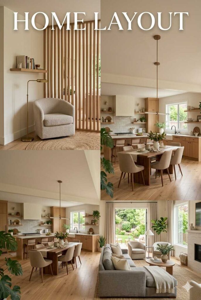 Dream Home Ideas: 27 Beautiful, Practical Ways to Design a Home You’ll Love 2 Smart floor plan with open living, dining, kitchen, and quiet reading zones
