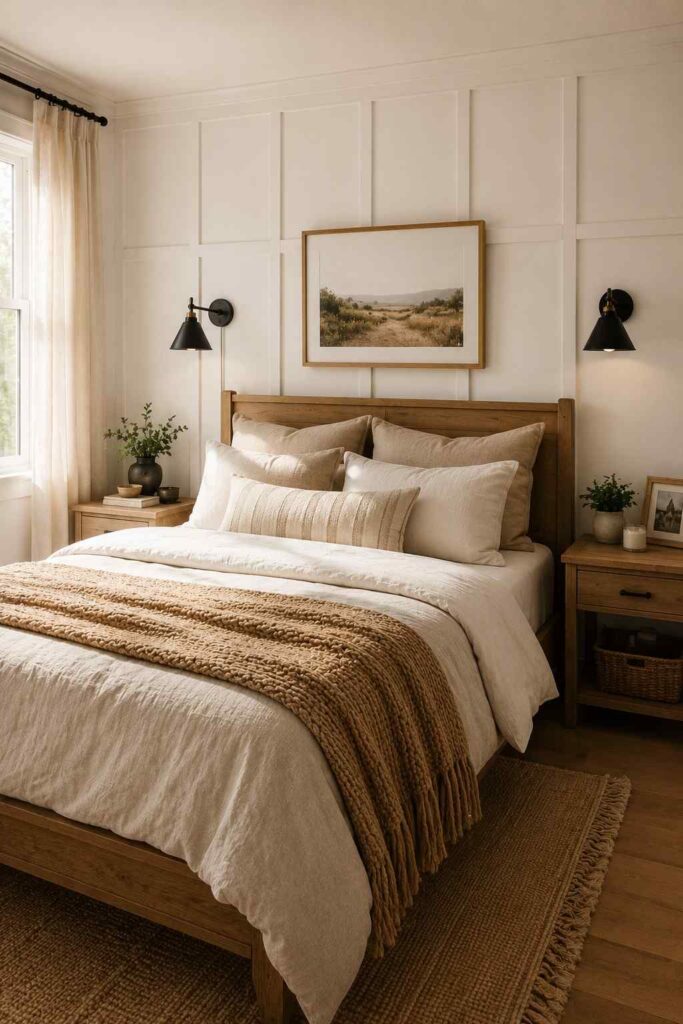 15 Room Makeover Inspiration Ideas to Transform Any Space in Your Home 4 Bedroom makeover inspiration featuring a board-and-batten headboard wall