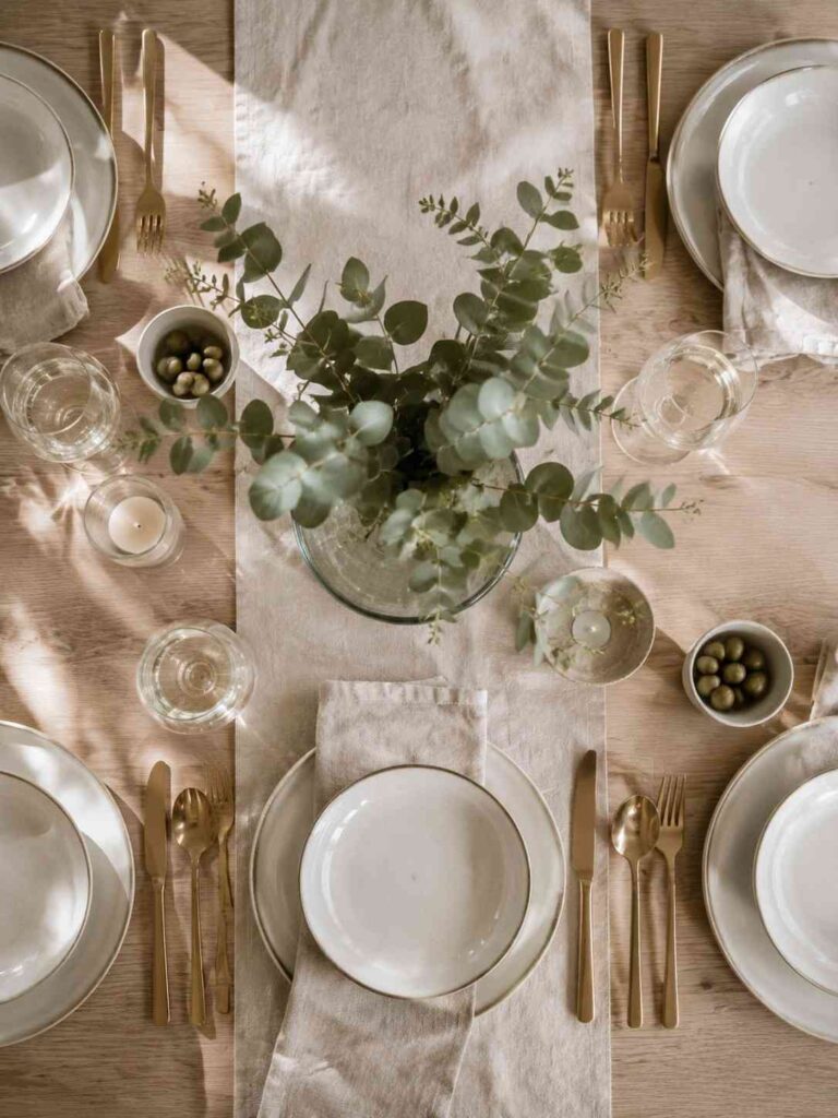 21 Cheap Home Decor Ideas That Look Expensive (A Room-by-Room Guide) 4 Styled dining table with budget home decor for an expensive look