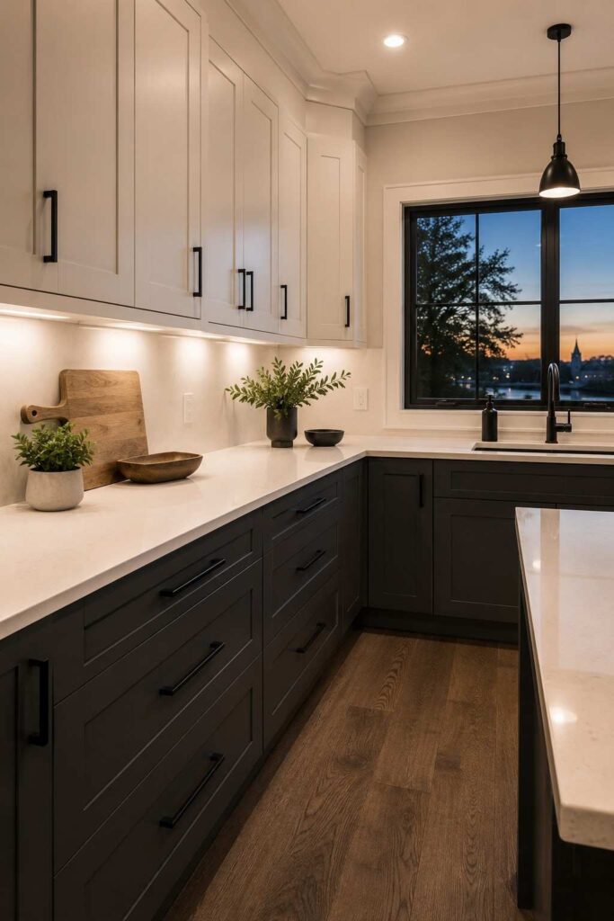 Top 26 Kitchen Color Ideas to Transform Your Space in 2026 6 Charcoal gray lower cabinets, the kitchen color idea linked to higher resale value