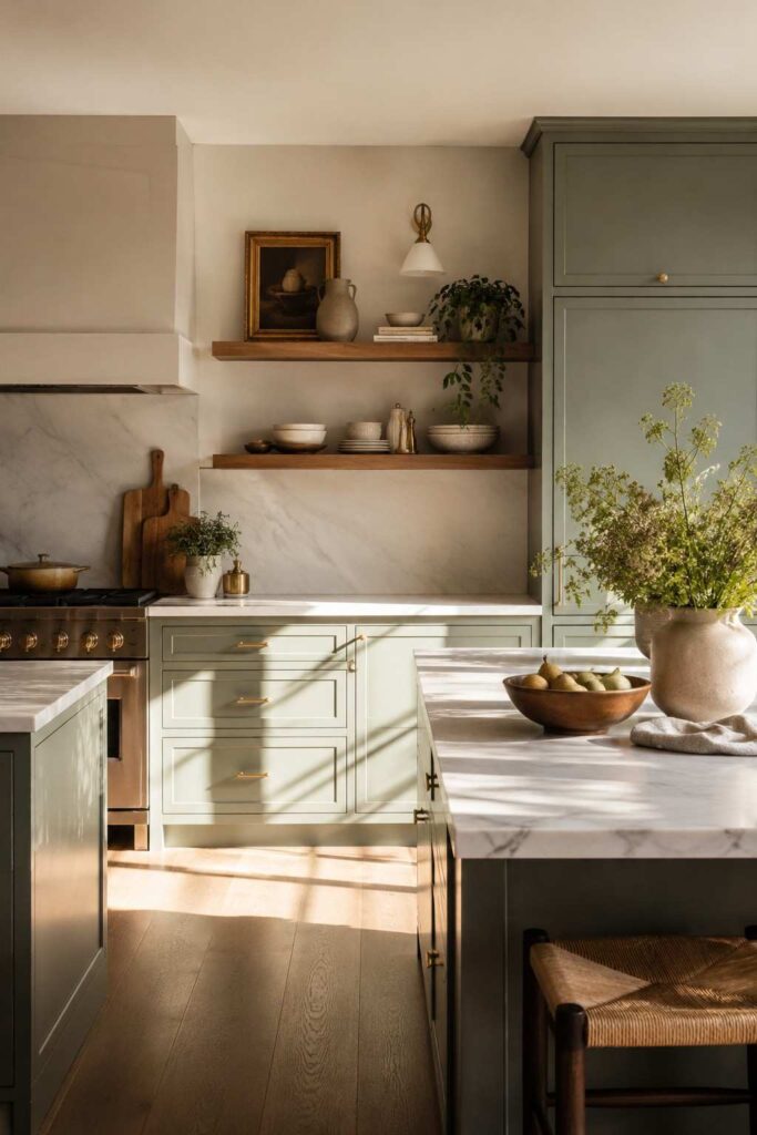 Top 26 Kitchen Color Ideas to Transform Your Space in 2026 4 Sage green kitchen cabinets, the most popular kitchen color idea for 2026