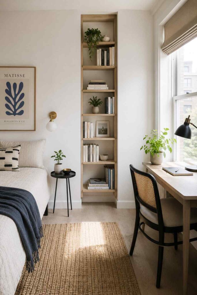 15 Room Makeover Inspiration Ideas to Transform Any Space in Your Home 6 Small space room makeover inspiration using vertical wall storage