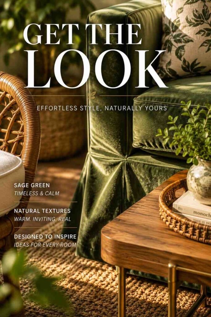 green living room ideas sage cream detail 1