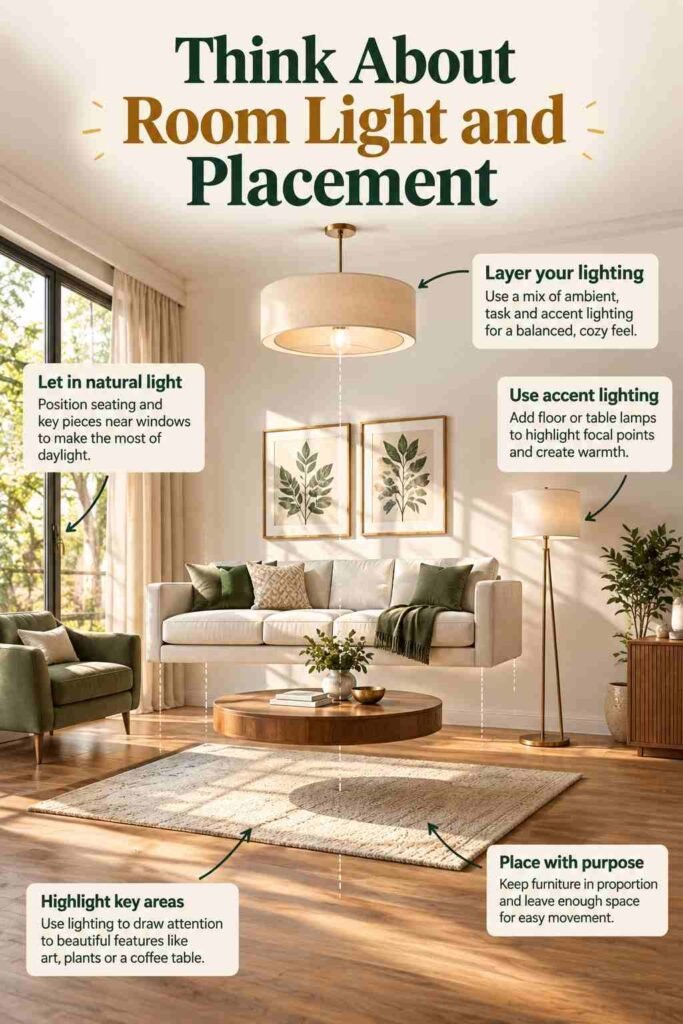 Luxury Floral Wall Mirror Ideas to Transform Your Home in 2026 4 Living room showing how natural and layered lighting can enhance furniture placement and key design features.